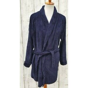 Inteco Intimates Blue Bath Sleep Robe Women One Size Fits All- NEW